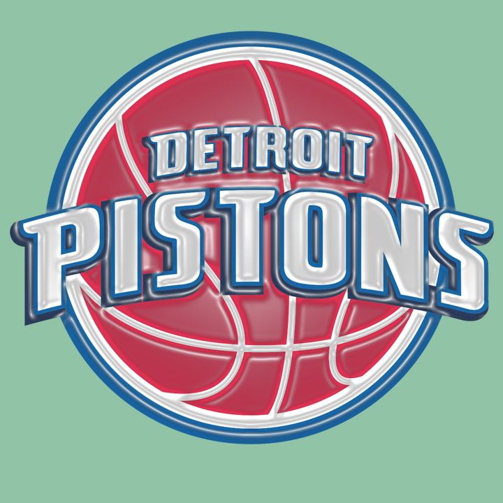 Detroit Pistons Plastic Effect Logo iron on paper